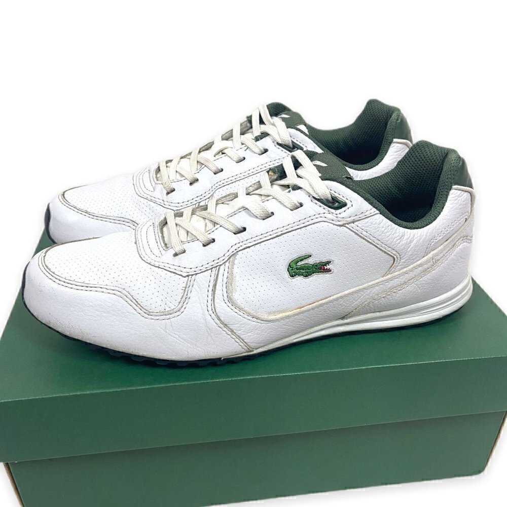 Lacoste IZOD Leather Venta MR Sneakers White/Spartan Green Size 8